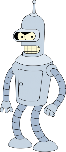 Graphic Free Stock Tags Cart Purepng Free Transparent - Bender Futurama (280x640), Png Download