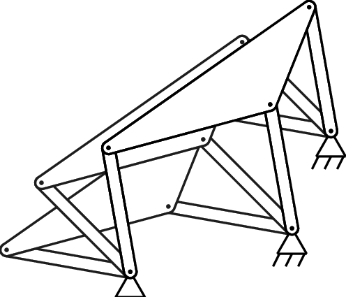 Double-parallelogram Linkage - - Four-bar Linkage (496x425), Png Download