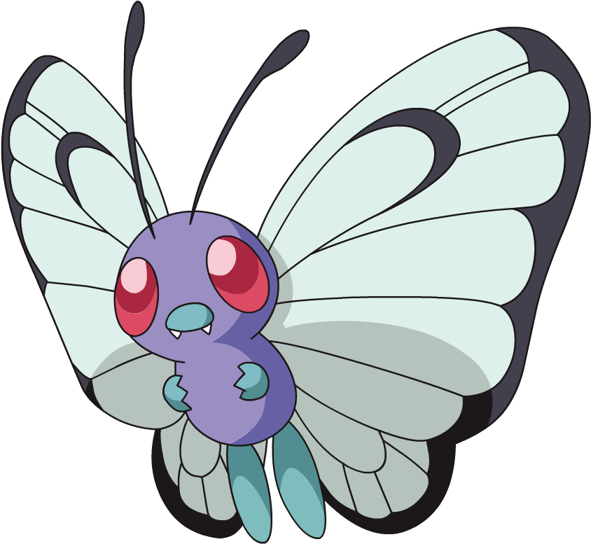 Pokemon Butterfree Outline (900x830), Png Download