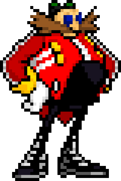 Eggman - Dr Eggman Pixel Art (400x600), Png Download