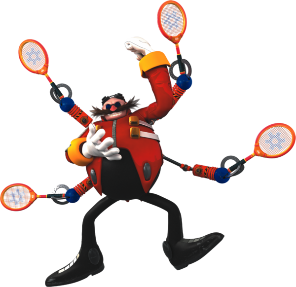 Small - Sega Superstars Tennis Eggman (600x582), Png Download
