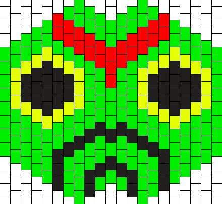 Caterpie Face Mask Bead Pattern - Unicorn Kandi Mask (440x404), Png Download