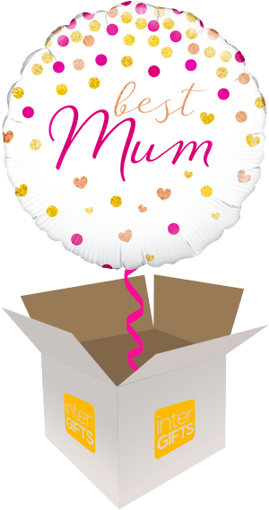 Best Mum Confetti Hearts & Circles - Balloon (568x568), Png Download