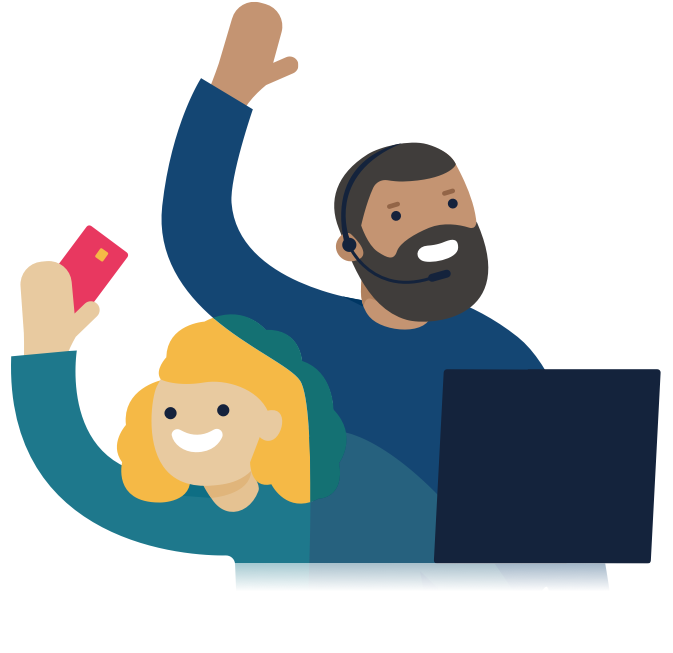 Illustration Of Two Monzo Customer Support Agents - Monzo Tone Of Voice (672x672), Png Download