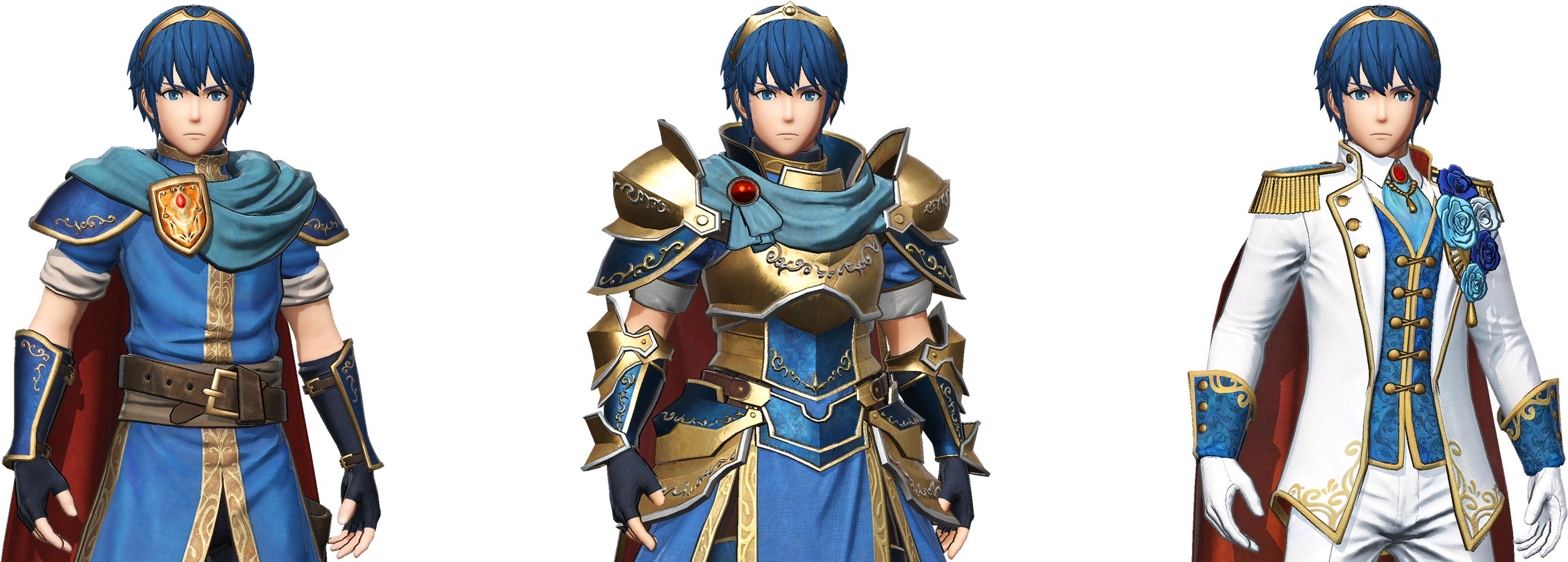 Click For Full Sized Image Marth - Marth Fire Emblem Warriors (3072x1024), Png Download
