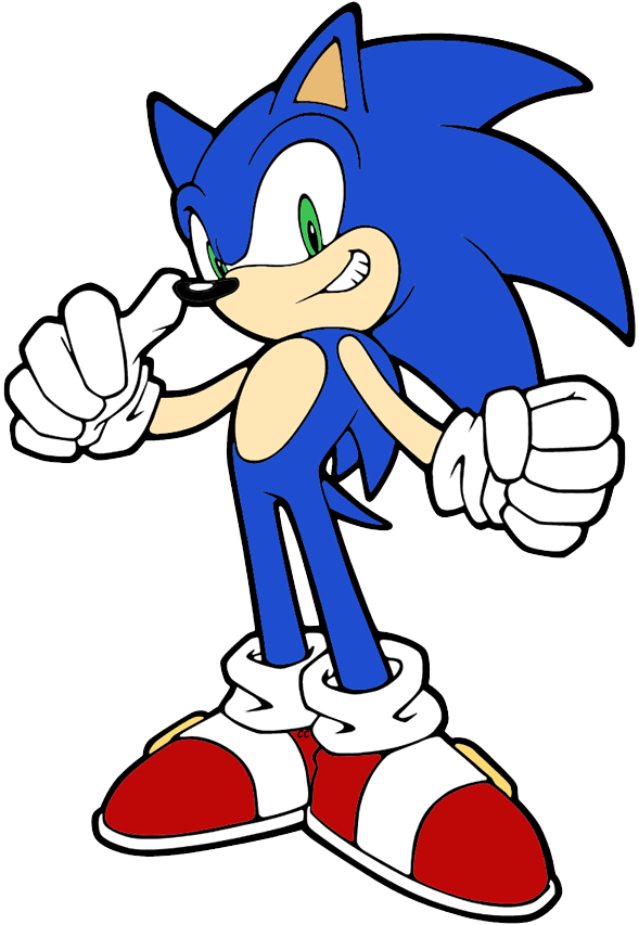 Hand Cartoon Clipart - Sonic The Hedgehog Clipart (589x853), Png Download
