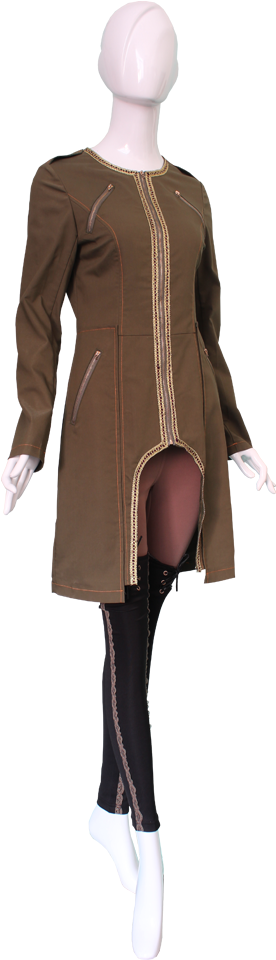 View Larger Image Golden Ribbon Coat - Mannequin (669x1004), Png Download