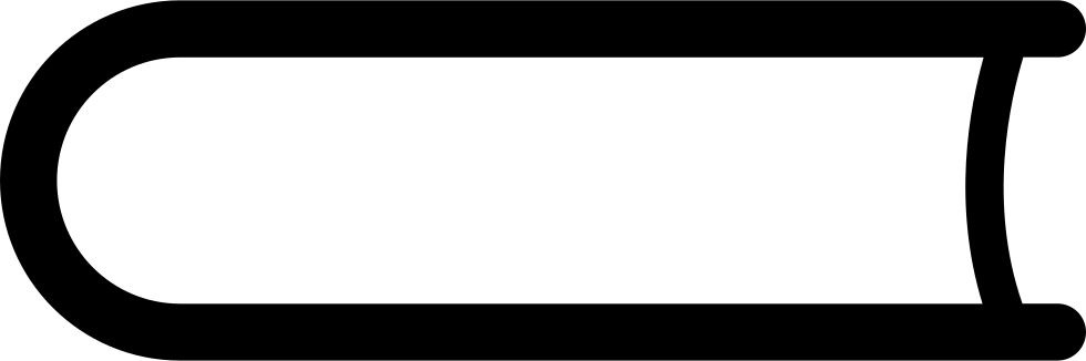 Book Outline From Bottom View Comments - Monochrome (980x326), Png Download