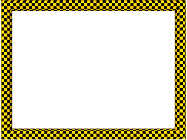 Yellow Black Funky Checker - Clip Art (600x450), Png Download