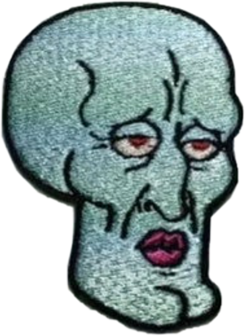Largest Collection Of Free To Edit Squidward Tentacles - Handsome Squidward Patch (480x658), Png Download