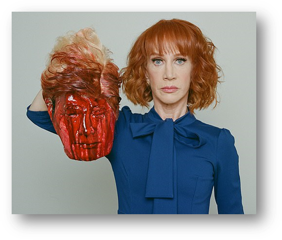 Now, We Have Kathy Lee Griffin, Of Cnn, And Her Video - Kathy Griffin Trump Knife (590x503), Png Download