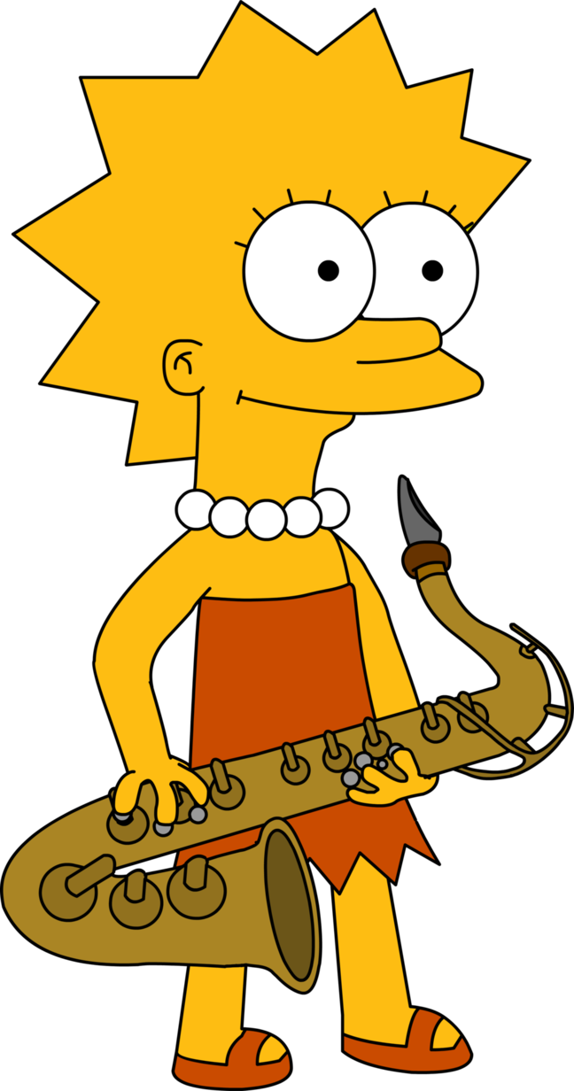 The Famous Sax Player - Simpsons Saxophone (648x1232), Png Download