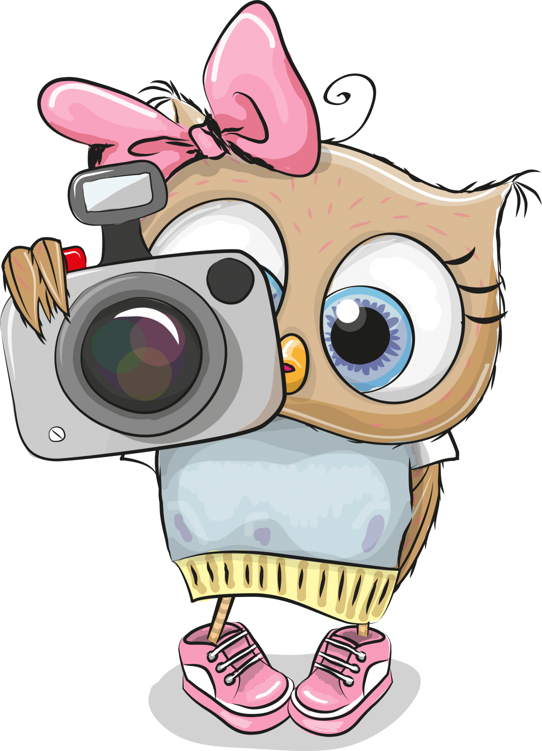 Large Size Of Drawing - Happy Birthday Owls Cartoons (1084x1502), Png Download