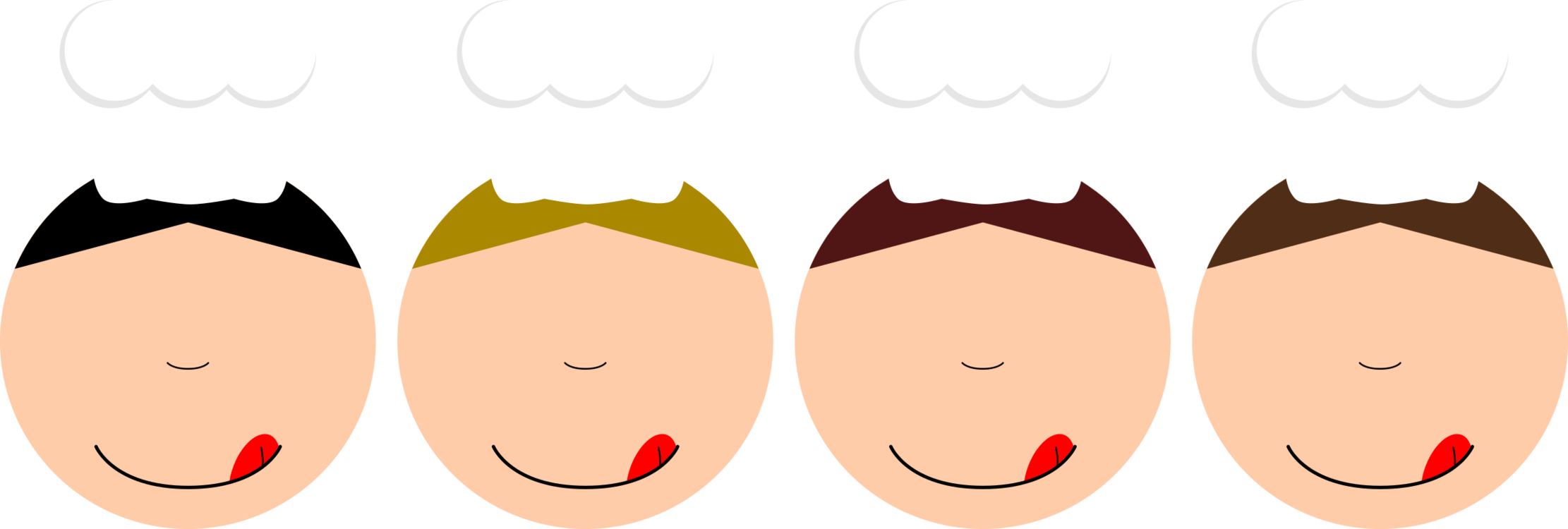 Cheek Eye Mouth Smile Lip Free Commercial Clipart Chef - Clip Art (2222x750), Png Download