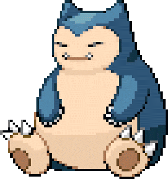 Pokémon Adesivos Kawaii Snorlax Pokémon Pngs Pngtumblr - Snorlax Pixel Gif (346x368), Png Download