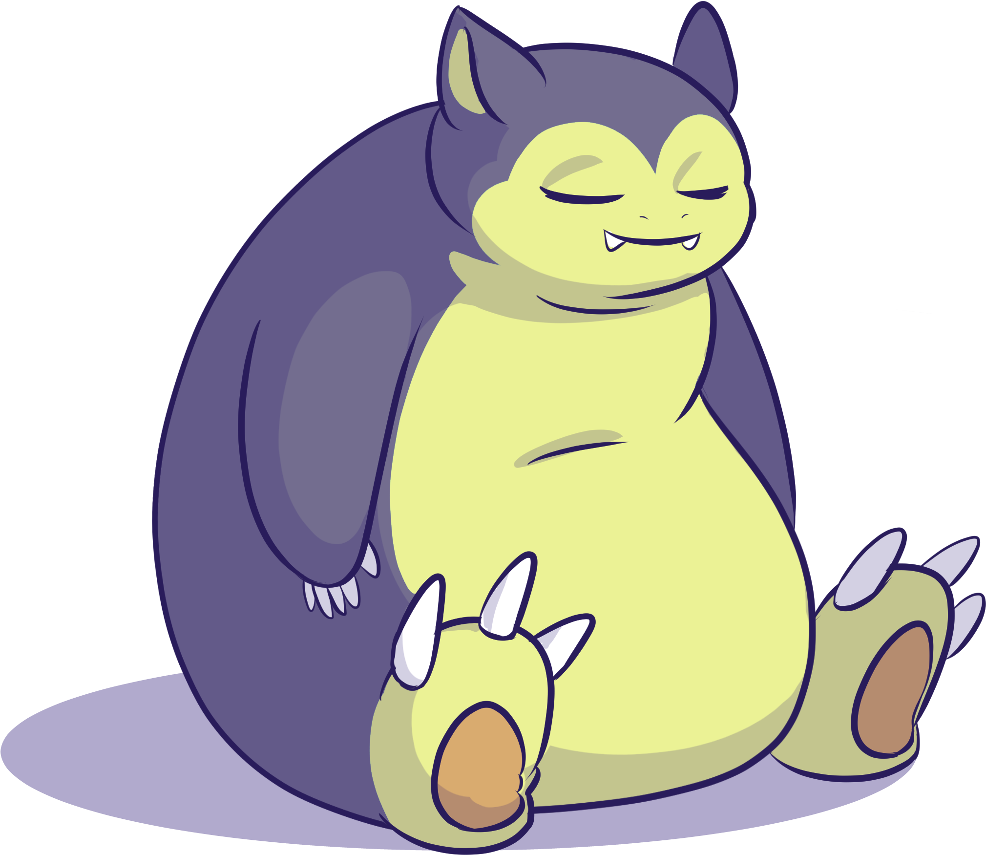 Image Freeuse Download Weasyl Folder How I Draw Pokemon - Snorlax (2256x1932), Png Download