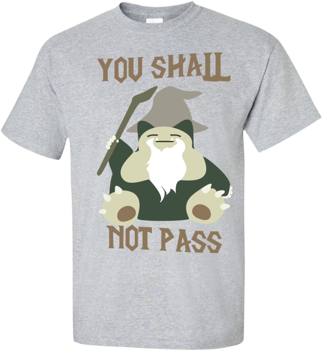 You Shall Not Pass Snorlax T-shirt/hoodie/tank - Cool Detroit Lions Tshirts (1155x1155), Png Download