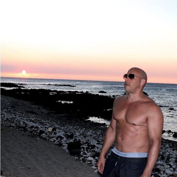 Vin Diesel, Torse Nu - Vin Diesel Shirtless Hot (1200x630), Png Download