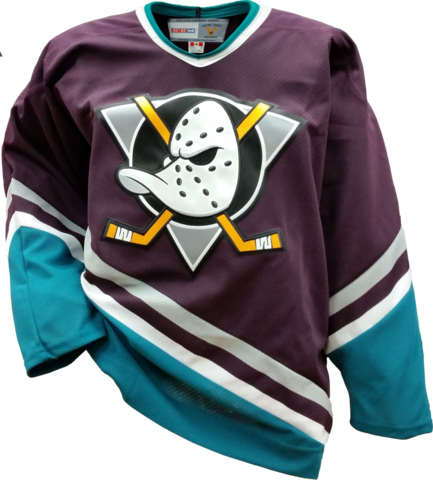 The Designers Of The Original Jerseys Knew That The - Custom Anaheim Ducks Nhl V1 Vanity Reserved Parking (433x480), Png Download