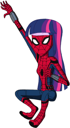 Twilight Sparkle As Spider-man Color - Spider Man Twilight Sparkle (295x479), Png Download