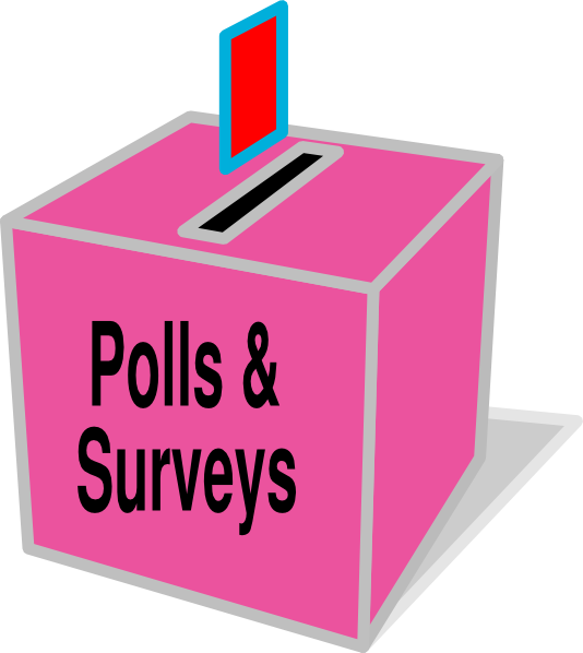 Ballot Box Pink Clip Art - Poll Clipart (534x598), Png Download