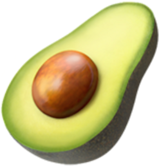 Emoji Avocado Green Brown Cool Best Popular Trending - Avocado Emoji Transparent Background (1024x1024), Png Download