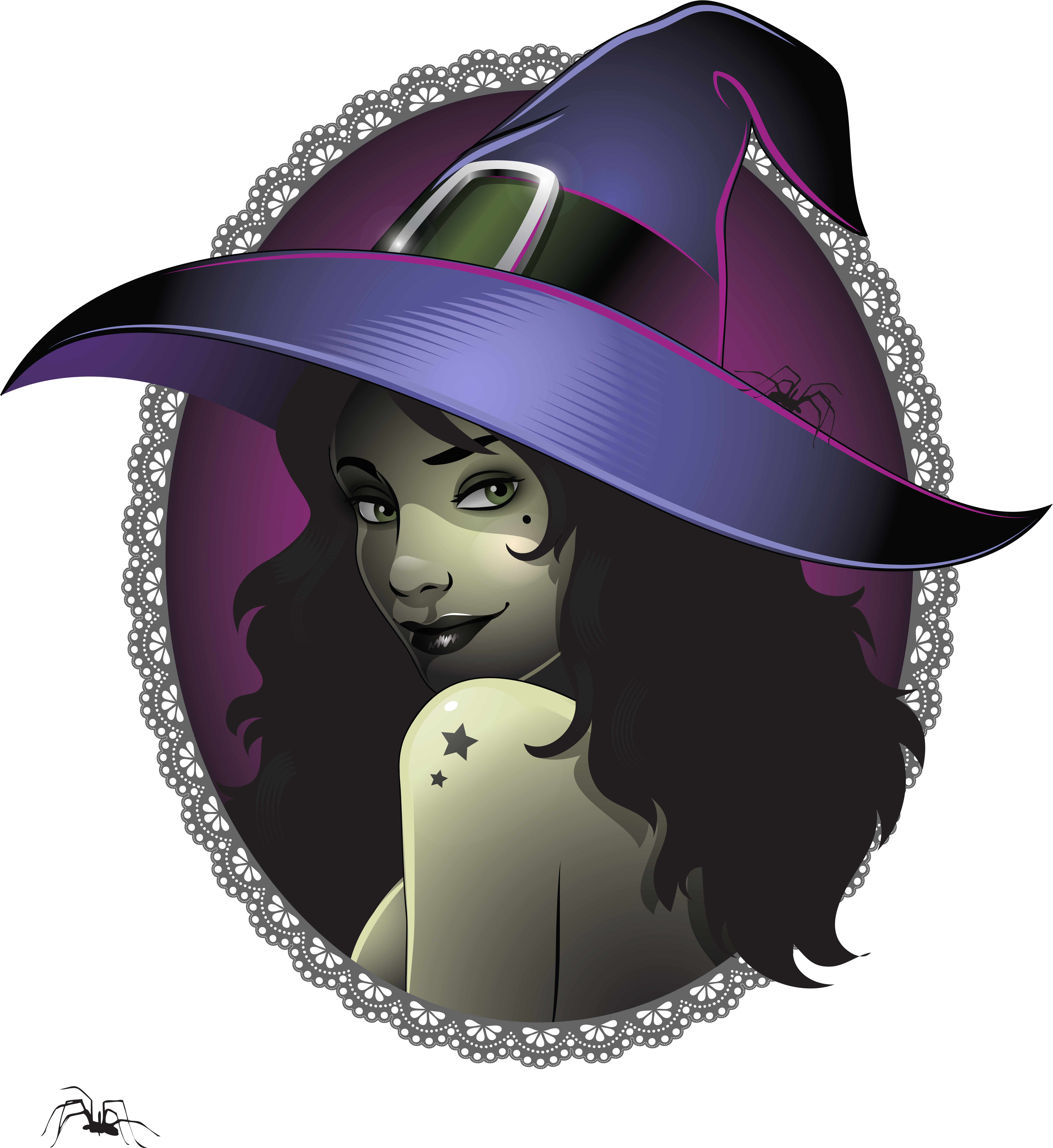 Witch Illustration (5952x6551), Png Download