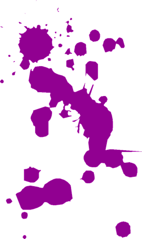 Purple, Splash, Drops, Drop, Brush - Paint Splat (286x480), Png Download