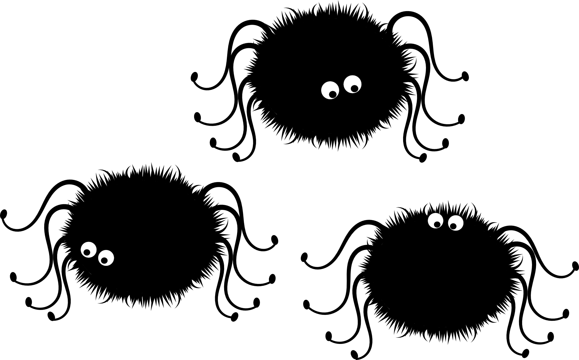 Pictures Of Cartoon Spiders - Cartoon (1873x1165), Png Download