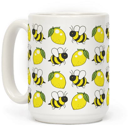 Lemon And Bee - Bee Mug (484x484), Png Download