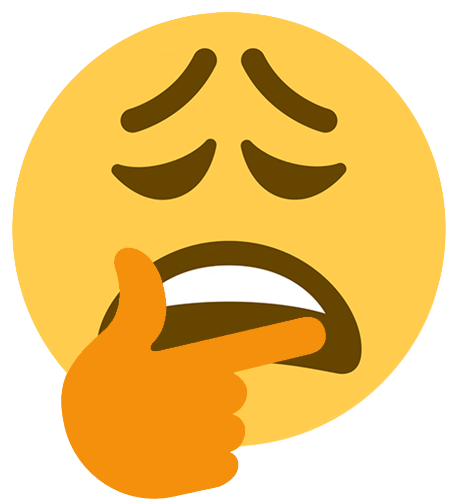Thinkingweary Discord Emoji - Thinking Emoji Discord Png (903x983), Png Download