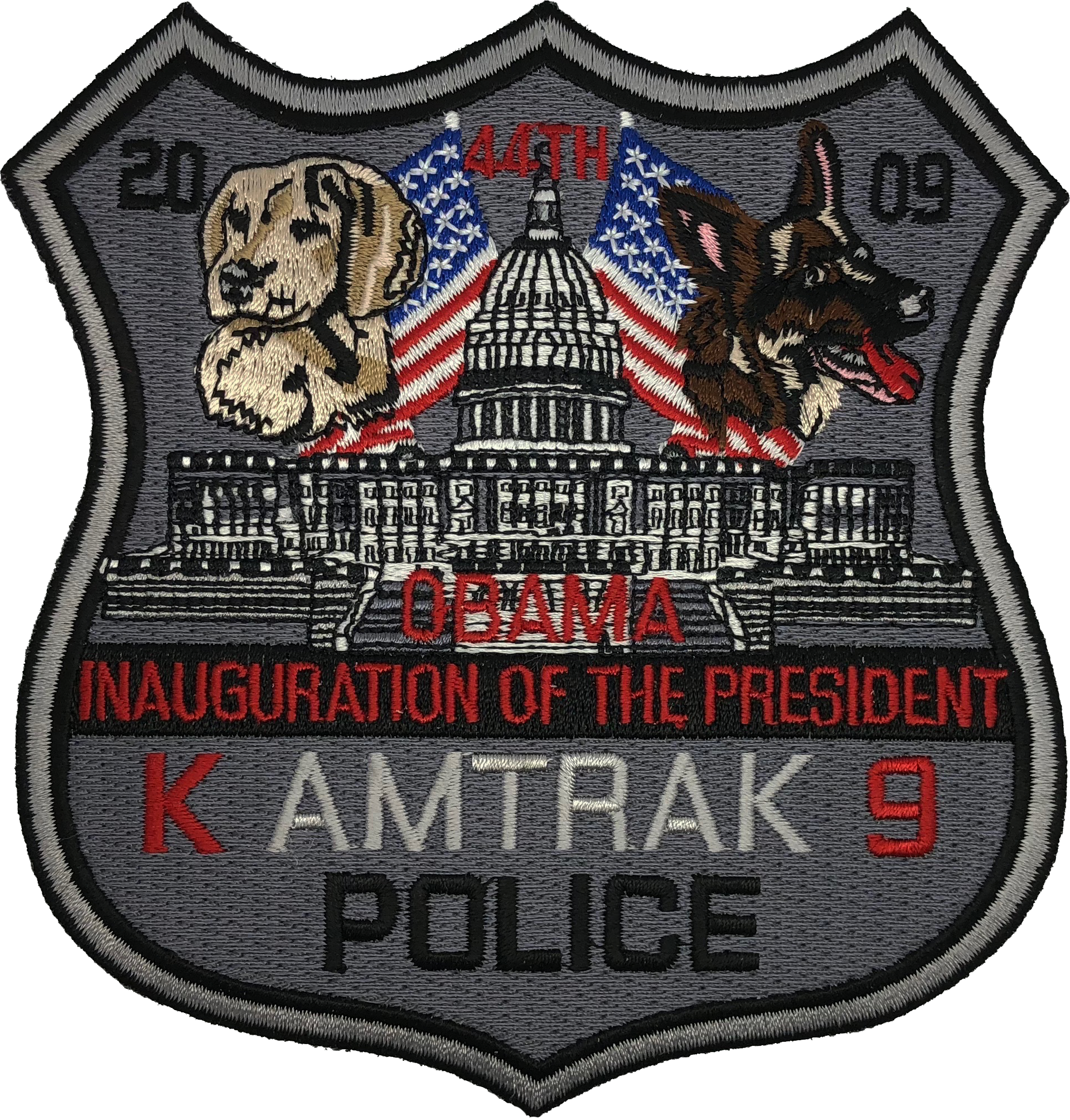 Amtrak Police Department K-9 Shoulder Patch - Emblem (1919x2008), Png Download