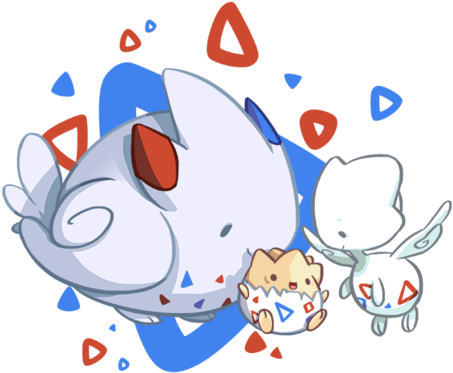 Fanart, Pokemon, And Togepi Image - Togekiss Togepi (500x413), Png Download