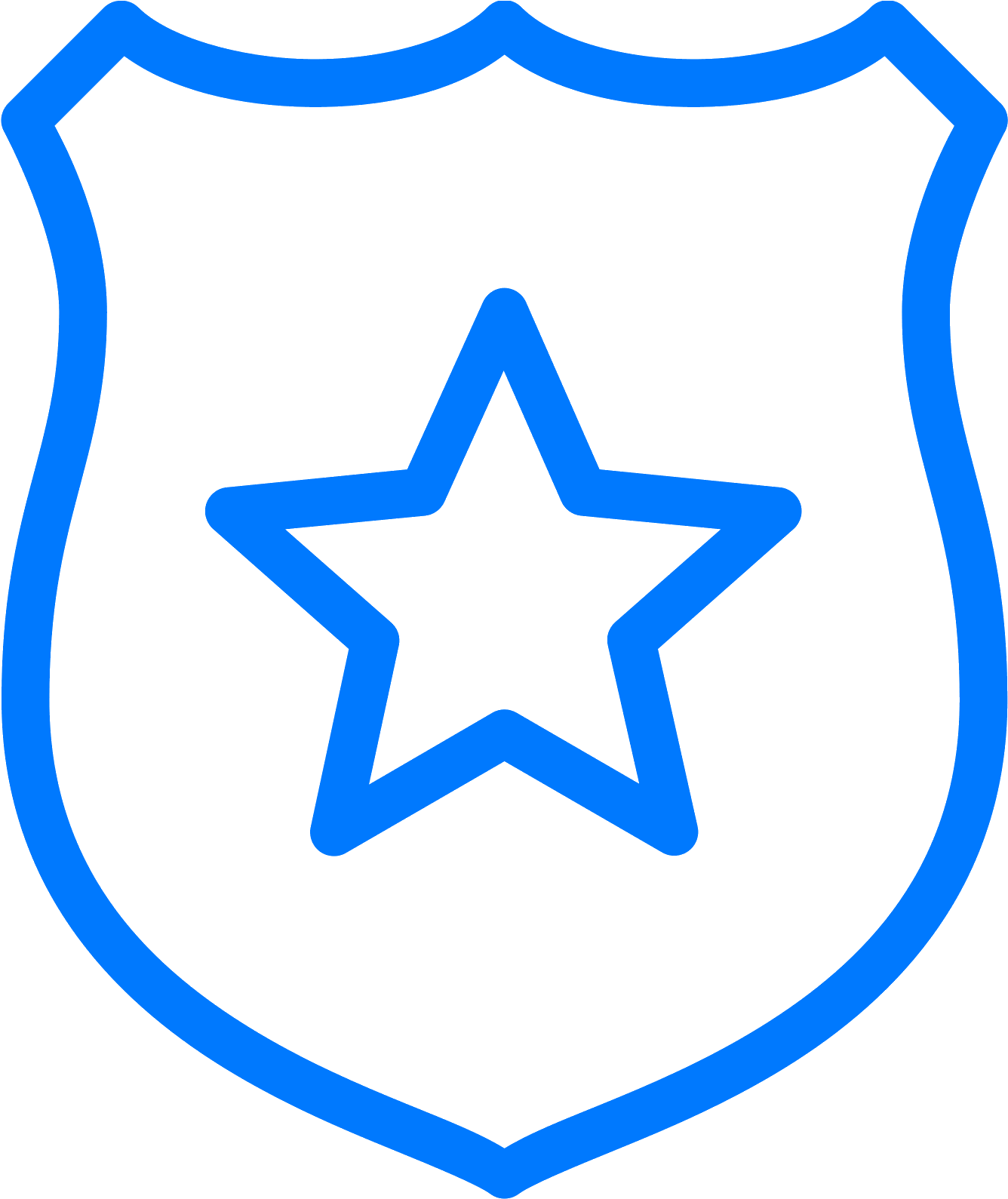 Png Free Library Badge Svg Law Enforcement - Police Badge Clipart Black And White (1600x1600), Png Download