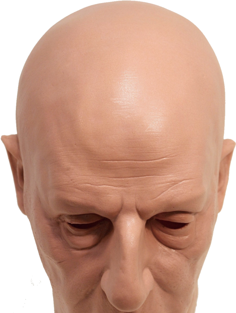 Bouncer Mask Realistic Full Head Bald Man Mask (856x1024), Png Download