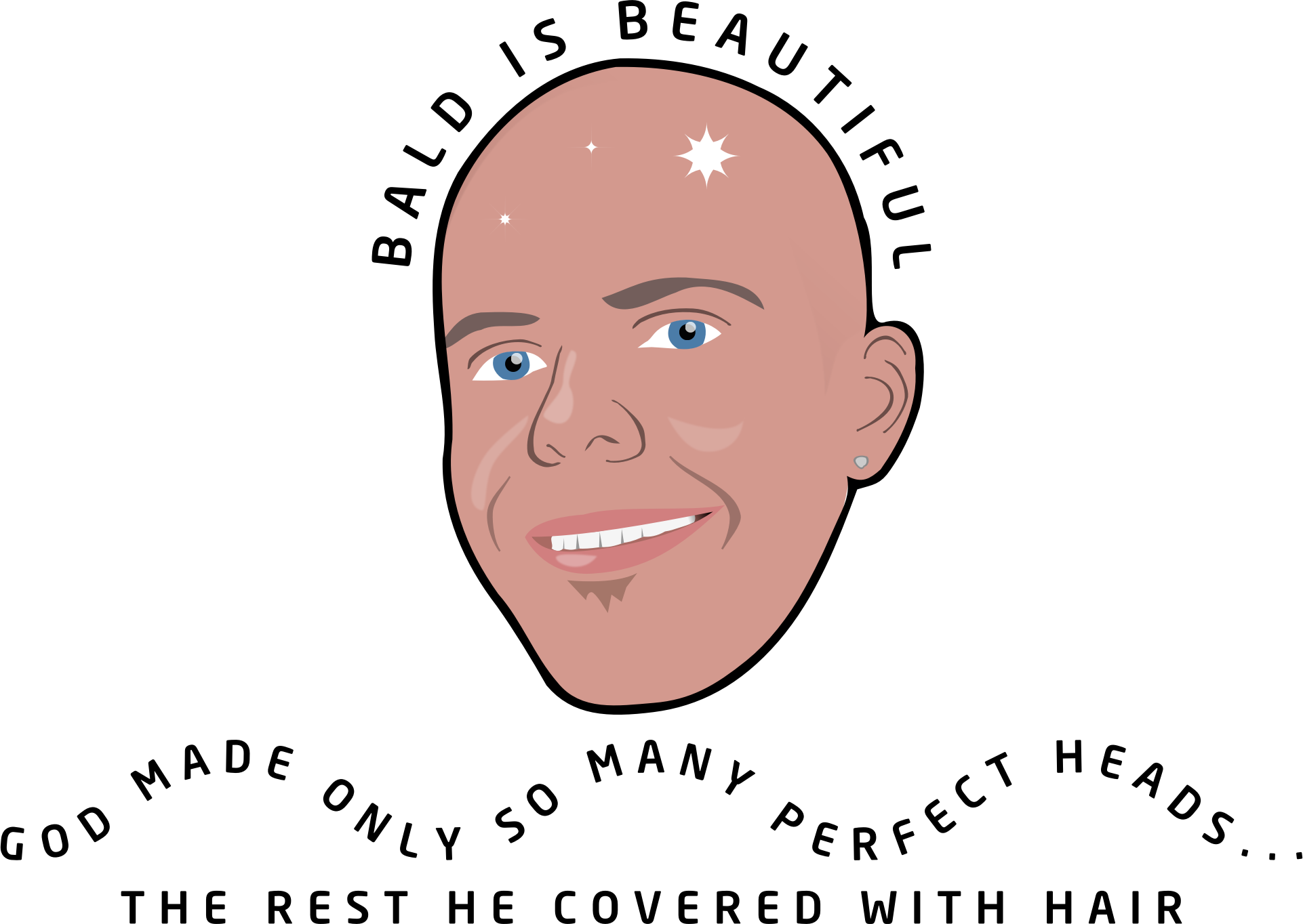 Jpg Free Library Bald Clipart Bald Head - Bald Head Clip Art (1922x1364), Png Download