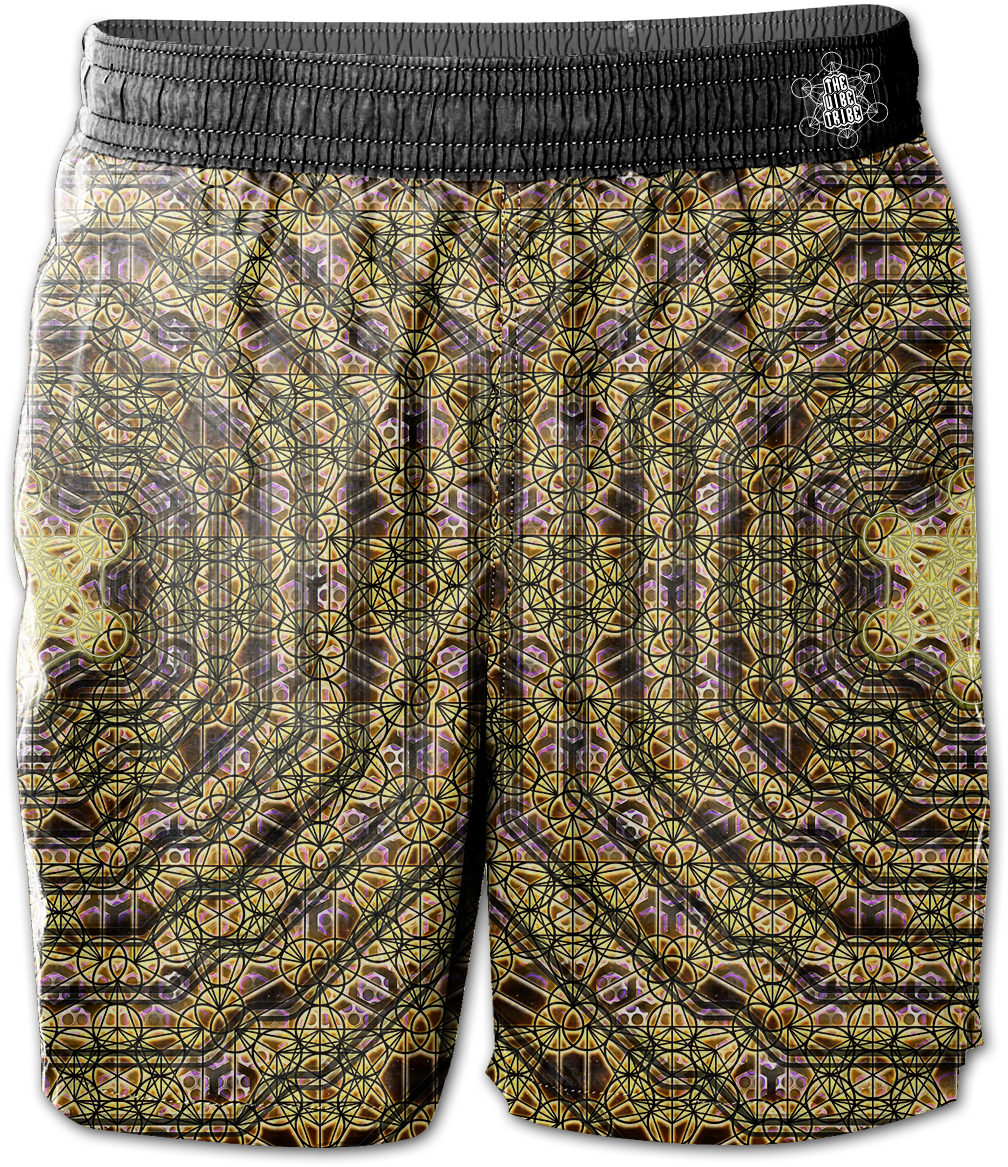 Metatron's Cube - Yellow - Shorts - Yellow (1200x1384), Png Download