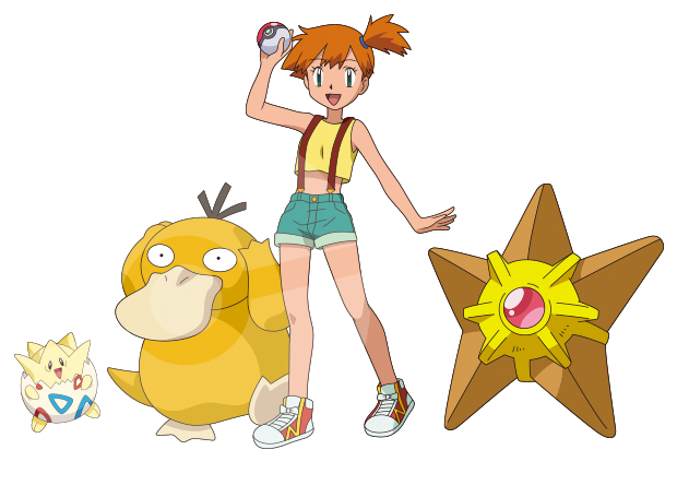 Psyduck - Staryu - Togepi - Cartoon (619x461), Png Download