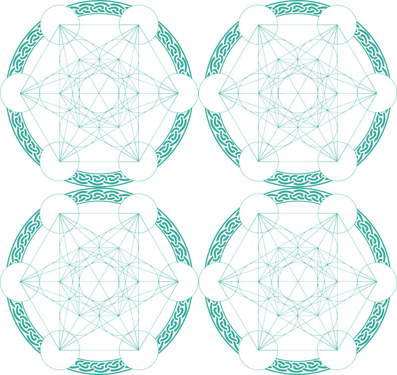 Langarmshirt Metatrons Cube, Chakras, Cosmic Energy (800x756), Png Download