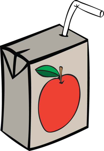 Svg Juice Box Clipart - Apple Juice Clipart (411x600), Png Download