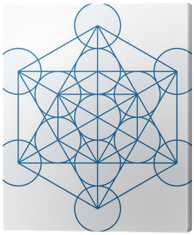 Metatrons Cube Canvas Print • Pixers® • We Live To - Metatron's Cube Simple (400x400), Png Download
