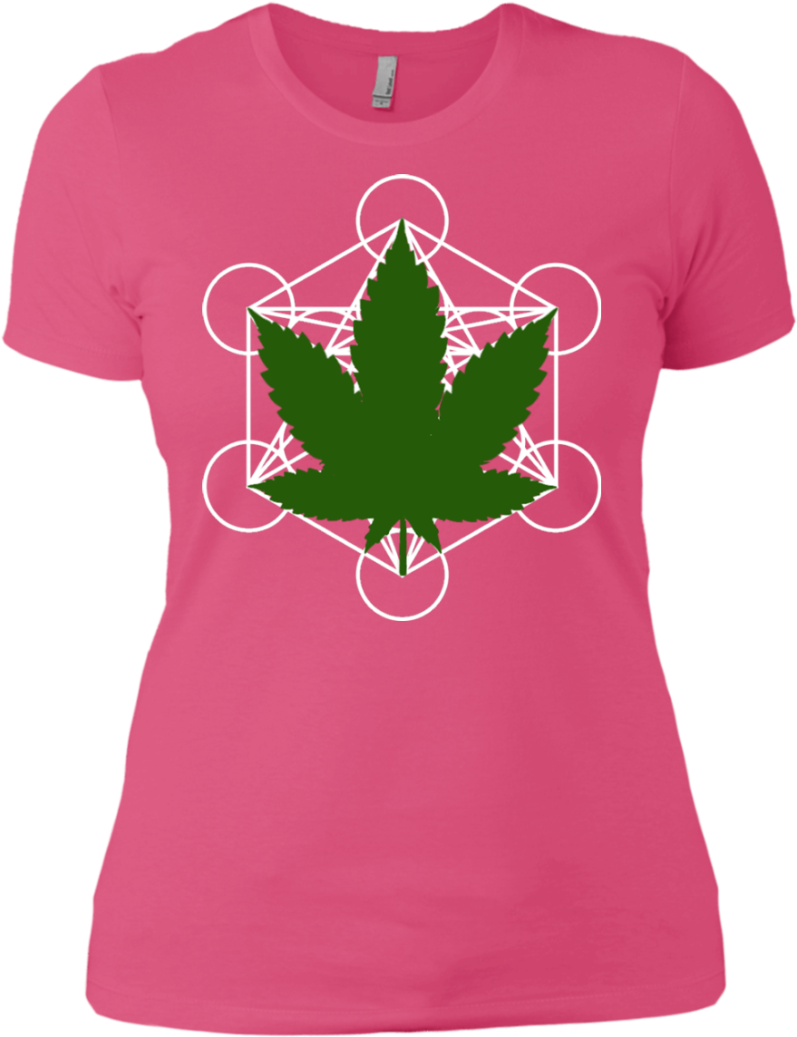 Metatron's Cube With Ganja - Shirt (1155x1155), Png Download