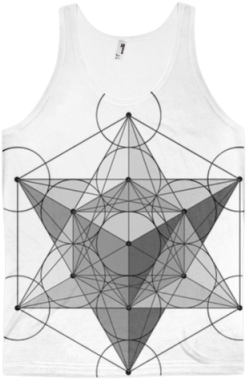 Light Metatron's Cube Racerback Tank - Active Tank (400x400), Png Download