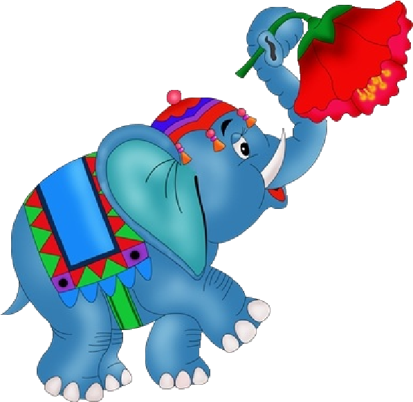 Circus Cartoon Animal Clip Art Images - Circus Elephant Cartoon Png (600x600), Png Download