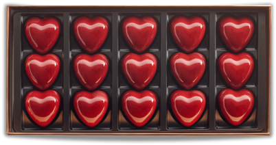 Box Of 15 Hearts Of Dark Chocolate Pierre Marcolini - Dark Chocolate (626x391), Png Download