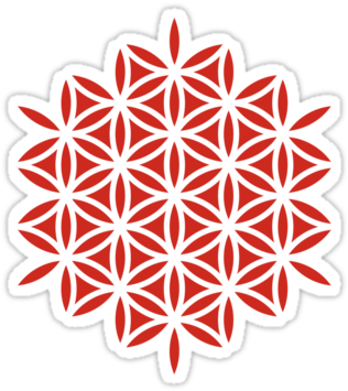 Negative Flower Of Life Tattoo (375x360), Png Download