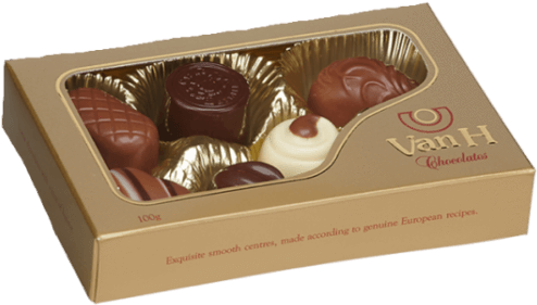 Download Small Box Of Van H Chocolates Top Transparent Chocolate Boxes Full Size Png Image Pngkit
