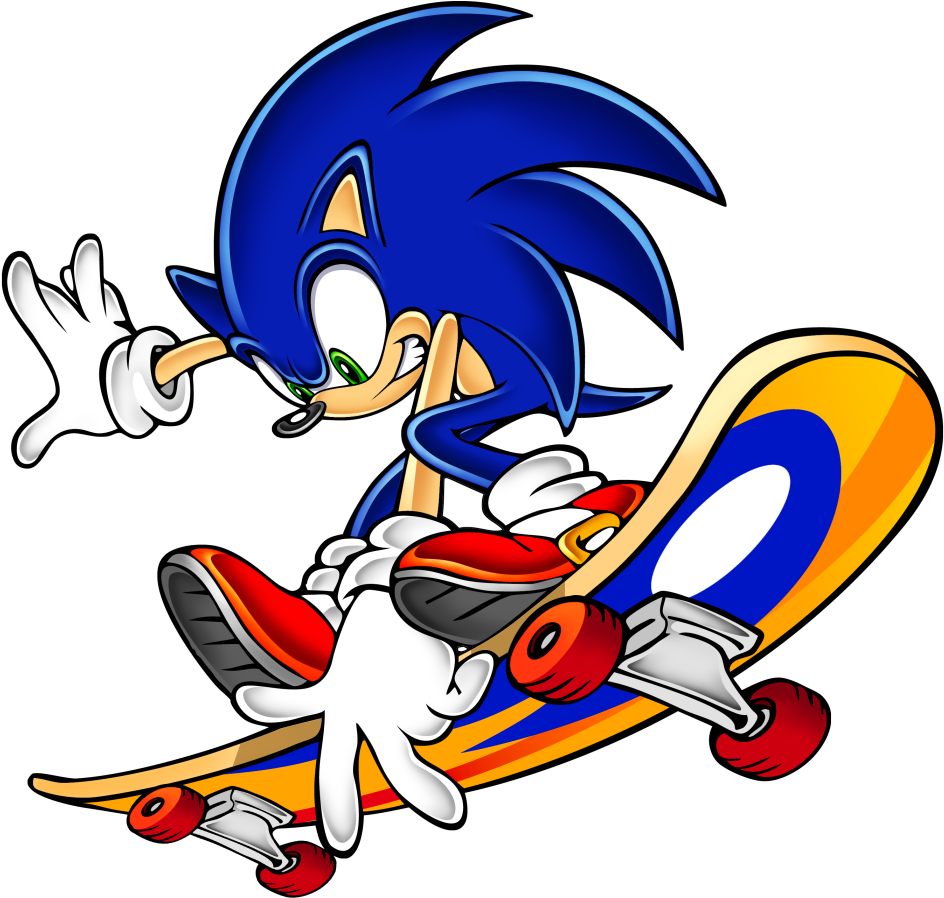 Sonic Adventure 12 - Sonic The Hedgehog Skateboard (965x940), Png Download