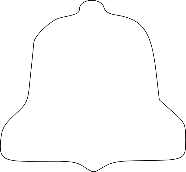 Bell Clipart Outline (600x555), Png Download