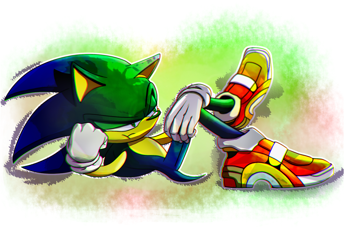 Ever Since I Was A Wee Lil Tyke, I Had Wanted To Draw - Sonic With Soap Shoes (1280x801), Png Download